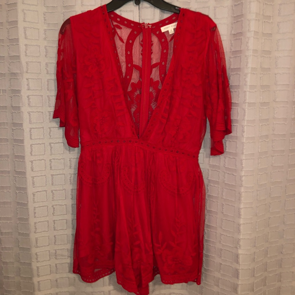 medium Red boutique romper